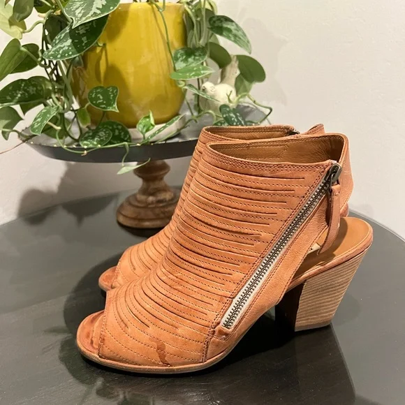 Paul Green Cayanne Peep Toe Leather Bootie Sandals - Picture 1 of 12